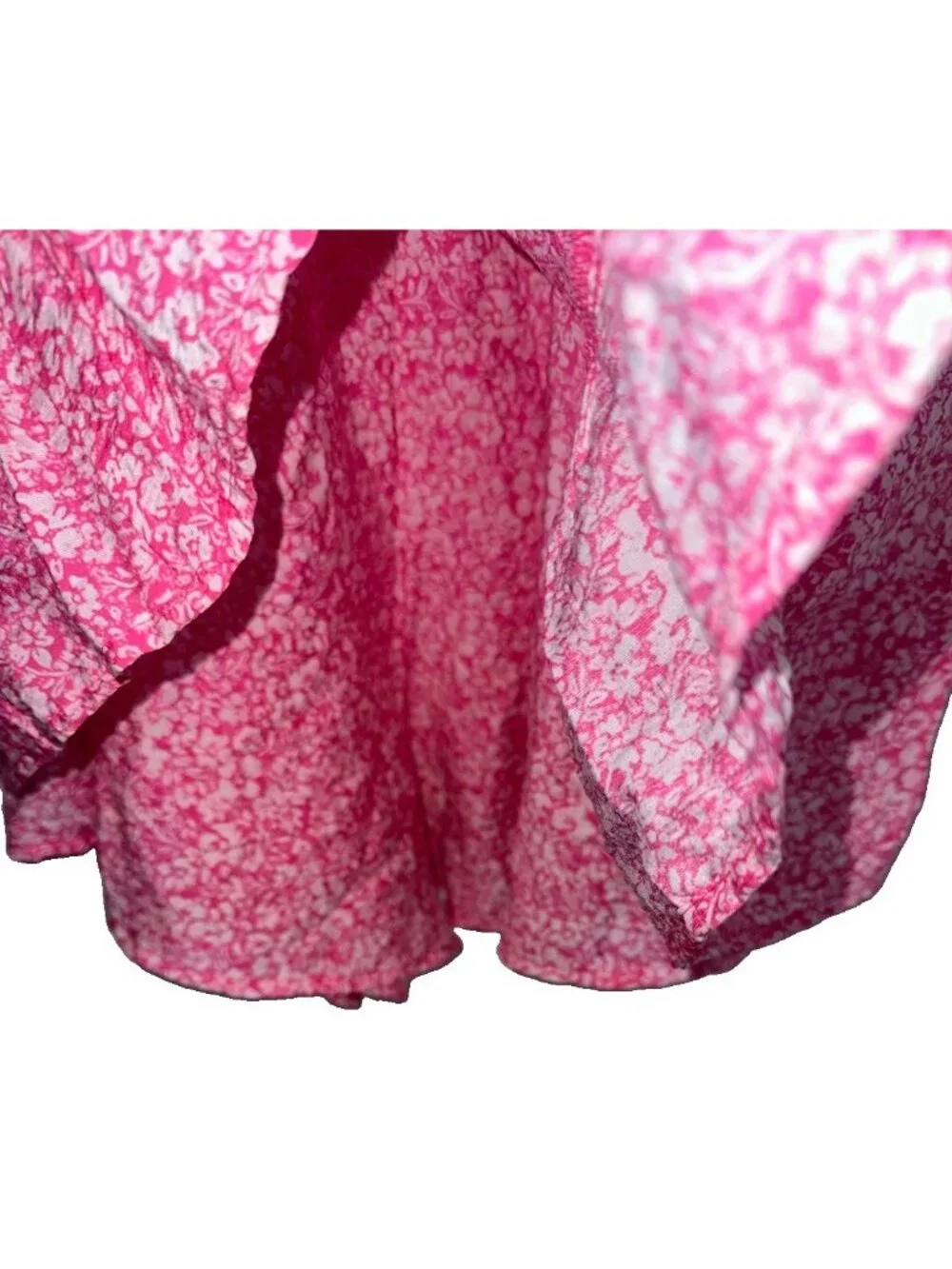 NWT No Boundaries Ruffle Romper W/ Skirt Sz L Pink Floral Twee Babydoll